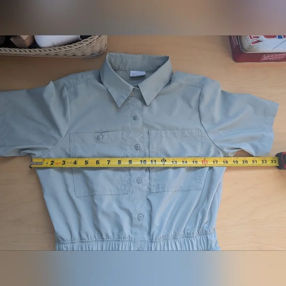 COLUMBIA Women Romper Light Green With Pockets Size Small recycled materials - Picture 10 of 13